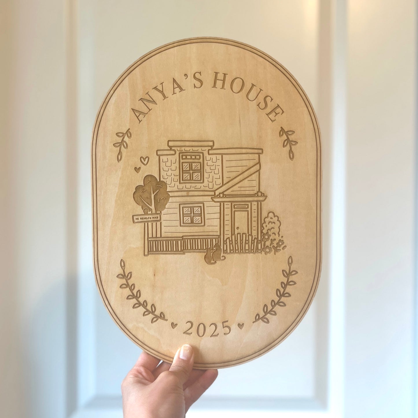 Custom Wood Illustration Sign