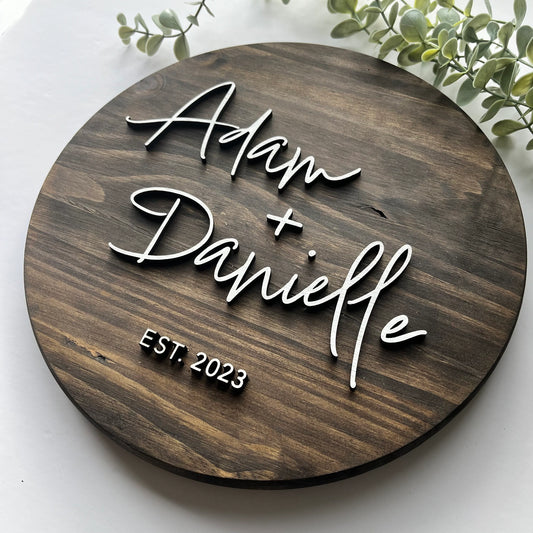Wedding 12" Wood Sign